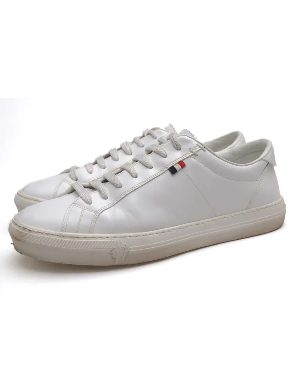 Moncler Sneakers Low Cut Leather White New Monaco Sneaker